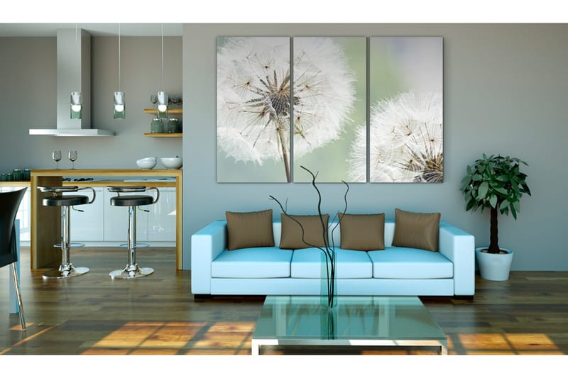 Bilde Fluffy Dandelions 120x80 - Artgeist sp. z o. o. - Innredning - Bilder & kunst - Lerretsbilder