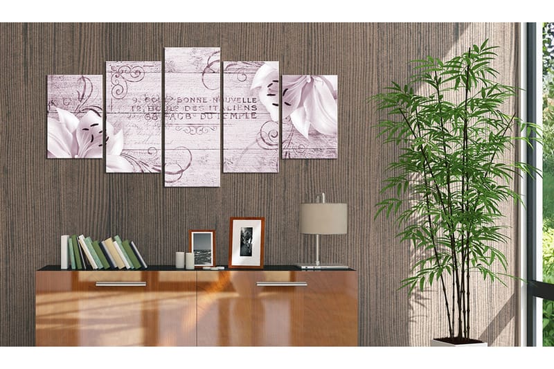 Bilde Flushed Lilies 100x50 - Artgeist sp. z o. o. - Innredning - Bilder & kunst - Lerretsbilder