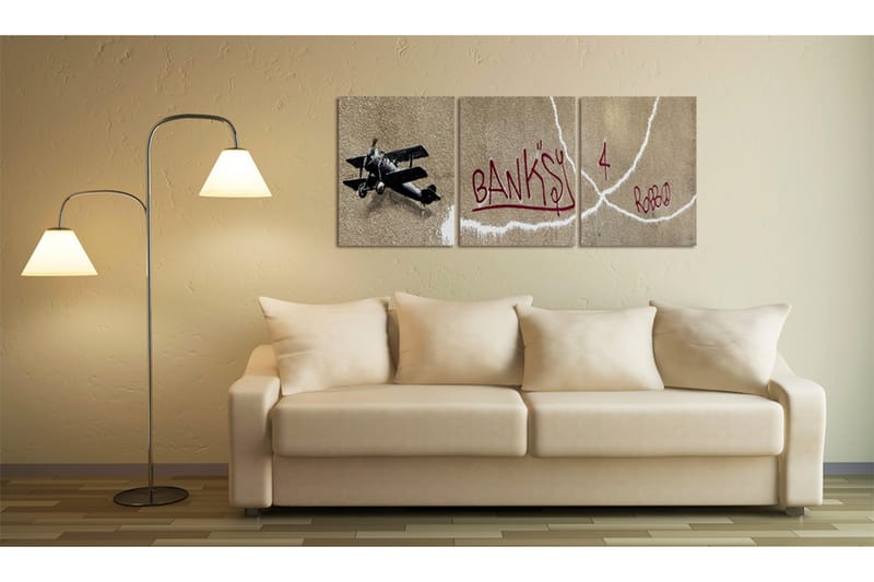 Bilde Flygemaskin Bansky 120x60 - Artgeist sp. z o. o. - Innredning - Bilder & kunst - Lerretsbilder