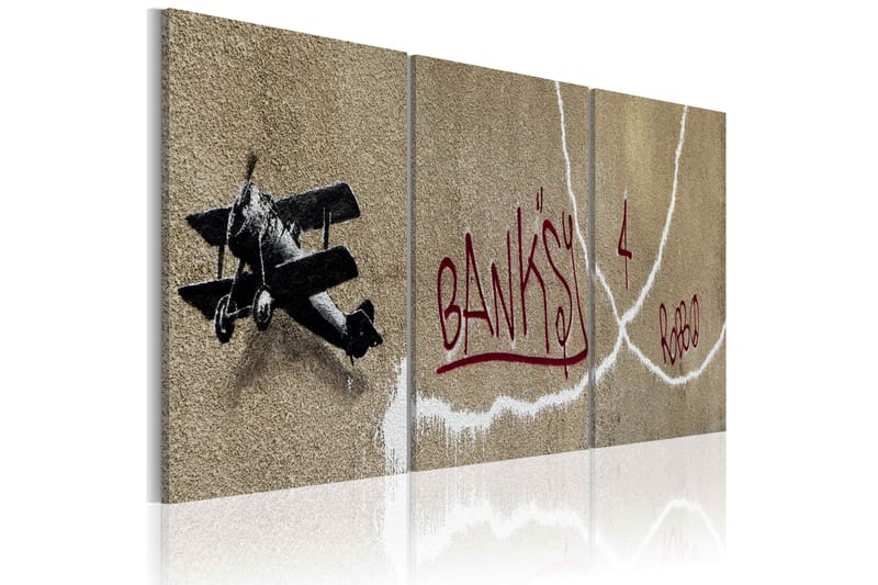 Bilde Flygemaskin Bansky 120x60 - Artgeist sp. z o. o. - Innredning - Bilder & kunst - Lerretsbilder