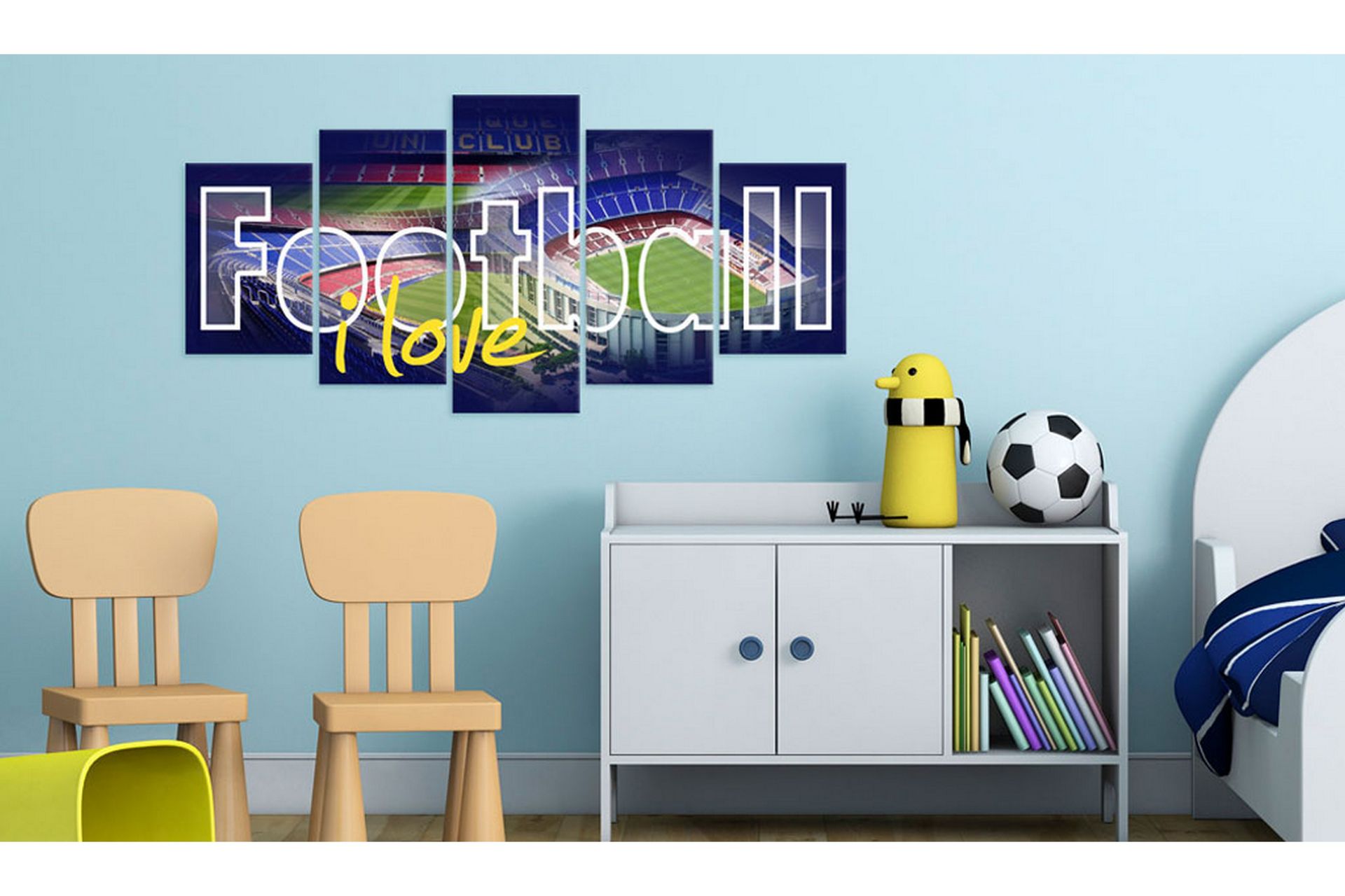 Bilde Football My Love 100x50 - Artgeist sp. z o. o. - Innredning - Bilder & kunst - Lerretsbilder