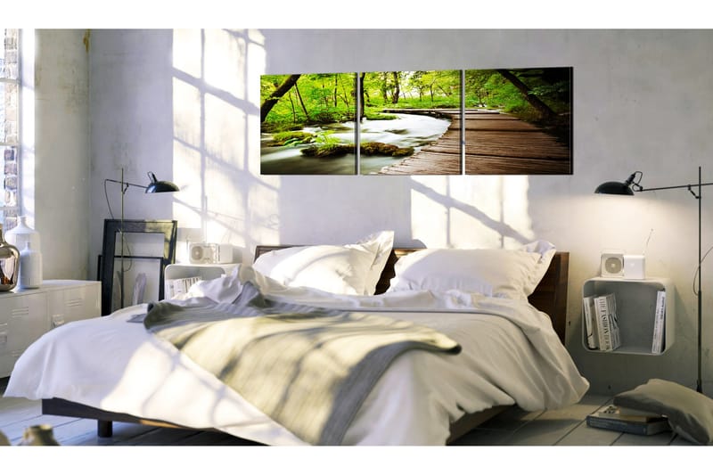 Bilde Forest Brook 90x30 - Artgeist sp. z o. o. - Innredning - Bilder & kunst - Lerretsbilder