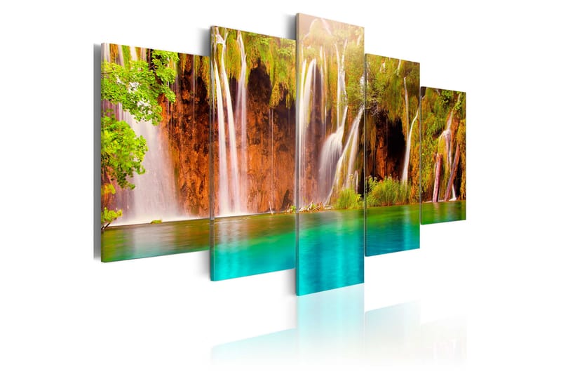 Bilde Forest Waterfall 200x100 - Artgeist sp. z o. o. - Innredning - Bilder & kunst - Lerretsbilder