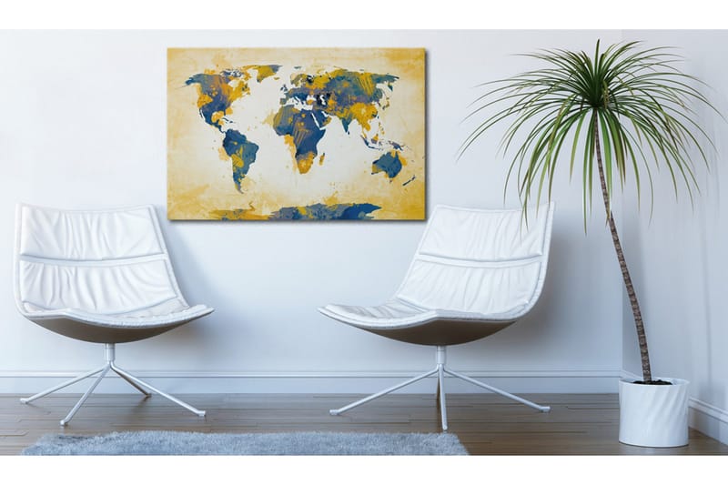 Bilde Four Corners Of The World 90x60 - Artgeist sp. z o. o. - Innredning - Bilder & kunst - Lerretsbilder