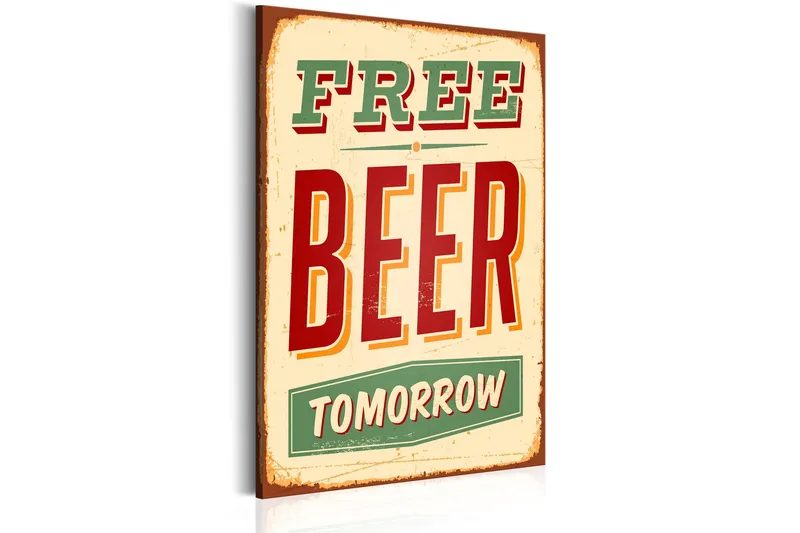 Bilde Free Beer Tomorrow 60x90, Artgeist sp. z o. o.