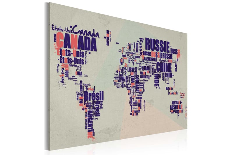 Bilde French travel 120x80 - Artgeist sp. z o. o. - Innredning - Bilder & kunst - Lerretsbilder