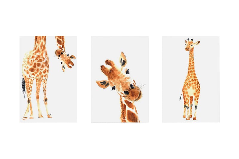 Bilde Funny Giraffes 3 Parts 60x30, Artgeist sp. z o. o.