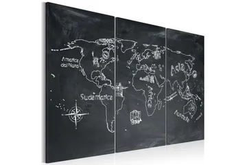 Bilde Geografitime Italiensk Språk Triptyk 60x40 - Artgeist sp. z o. o. - Innredning - Bilder & kunst - Lerretsbilder