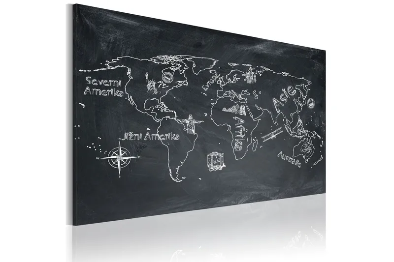 Bilde Geografitime Tsjekkisk Språk 90x60, Artgeist sp. z o. o.