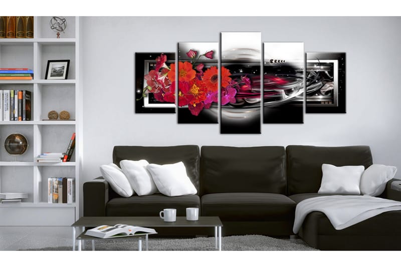 Bilde Gerberas On Black Background 200x100 - Artgeist sp. z o. o. - Innredning - Bilder & kunst - Lerretsbilder