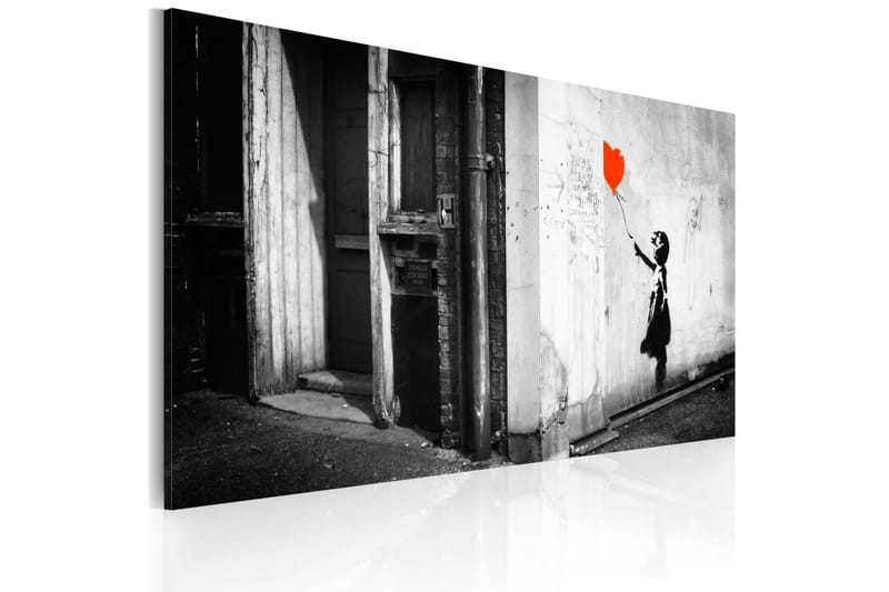 Bilde Girl With Balloon Banksy 60x40 - Artgeist sp. z o. o. - Lerretsbilder