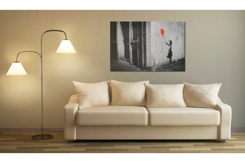 Bilde Girl With Balloon Banksy 60x40 - Artgeist sp. z o. o. - Innredning - Bilder & kunst - Lerretsbilder