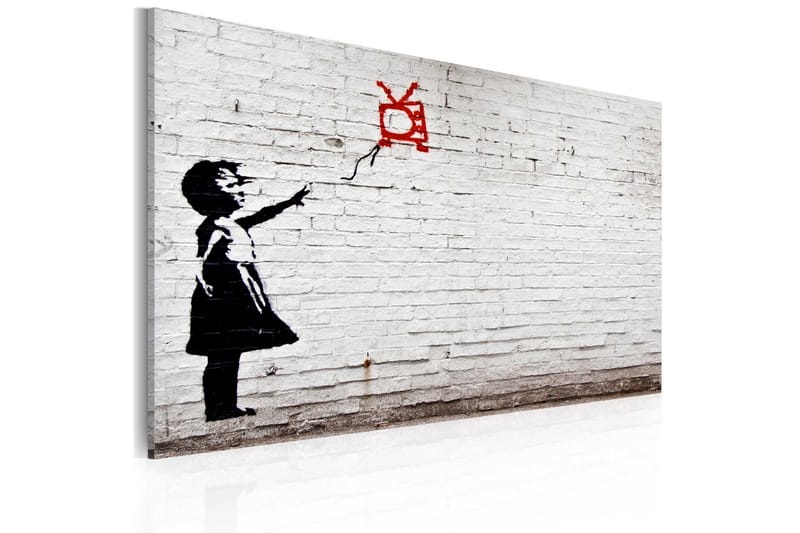 Bilde Girl With Tv Banksy 60x40, Artgeist sp. z o. o.