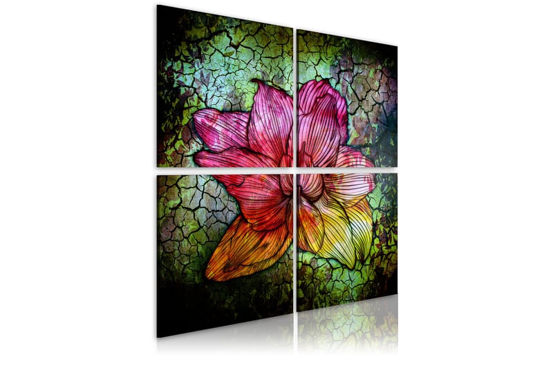 Bilde Glass Blomst 40x40 - Artgeist sp. z o. o. - Innredning - Bilder & kunst - Lerretsbilder