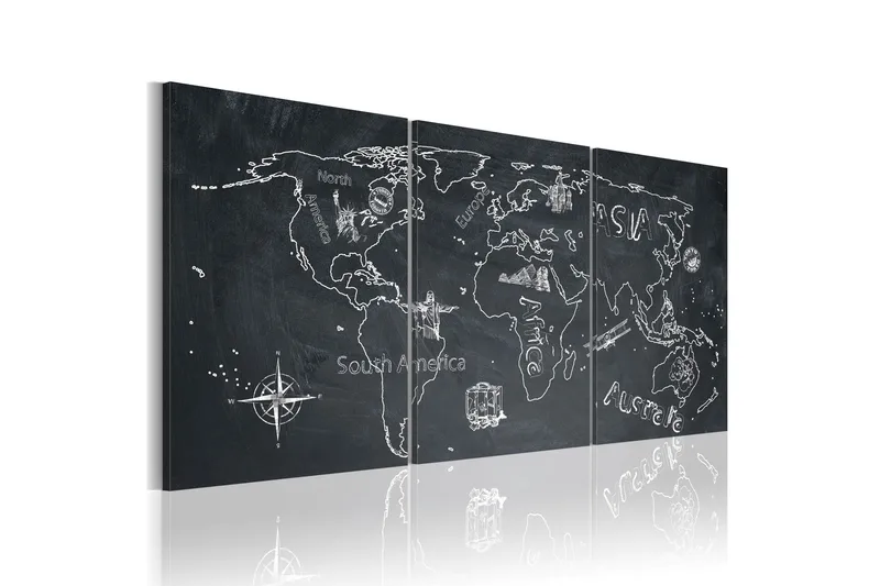 Bilde Globetrotter 60x30 - Artgeist sp. z o. o. - Innredning - Bilder & kunst - Lerretsbilder