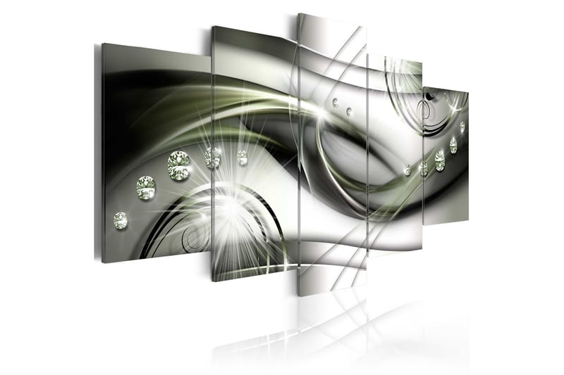 Bilde Glowing Green Wave 100x50 - Artgeist sp. z o. o. - Innredning - Bilder & kunst - Lerretsbilder