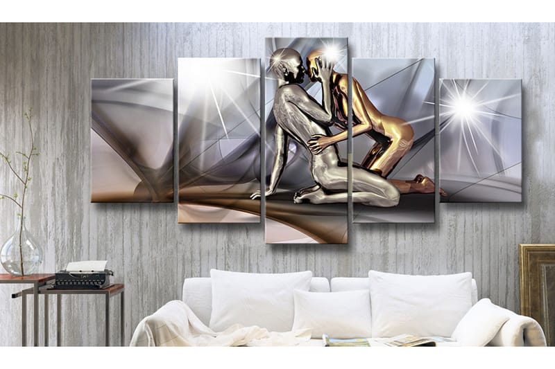 Bilde Gold couple 200x100 - Artgeist sp. z o. o. - Innredning - Bilder & kunst - Lerretsbilder