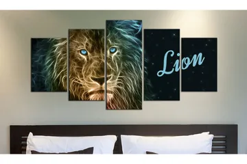 Bilde Gold Lion 200x100 - Artgeist sp. z o. o. - Innredning - Bilder & kunst - Lerretsbilder