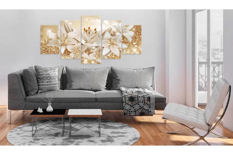 Bilde Golden Bouquet 200x100 - Artgeist sp. z o. o. - Innredning - Bilder & kunst - Lerretsbilder