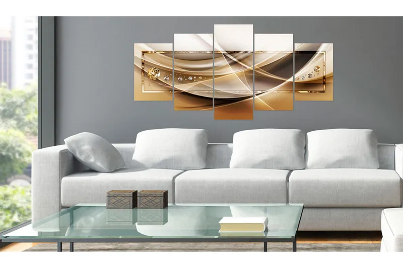 Bilde Golden Frame 200x100 - Artgeist sp. z o. o. - Innredning - Bilder & kunst - Lerretsbilder