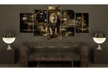 Bilde Golden Lion 200x100 - Artgeist sp. z o. o. - Innredning - Bilder & kunst - Lerretsbilder