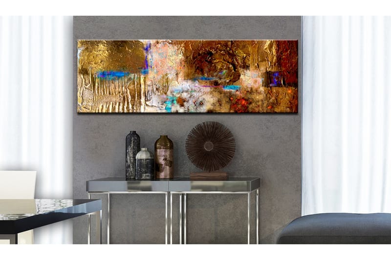 Bilde Golden Structure 135x45 - Artgeist sp. z o. o. - Innredning - Bilder & kunst - Lerretsbilder