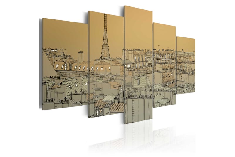 Bilde Good Old Paris Vintage 200x100 - Artgeist sp. z o. o. - Innredning - Bilder & kunst - Lerretsbilder
