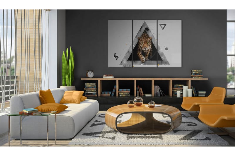 Bilde Grønnøyd Gepard 120x80 - Artgeist sp. z o. o. - Innredning - Bilder & kunst - Lerretsbilder