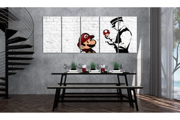 Bilde Graffiti On Brick 225x90 - Artgeist sp. z o. o. - Innredning - Bilder & kunst - Lerretsbilder