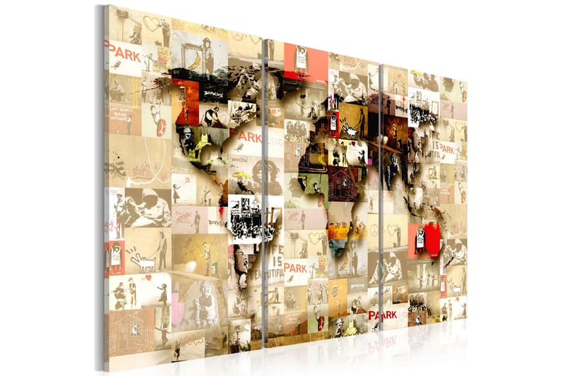 Bilde Graffiti World 90x60, Artgeist sp. z o. o.