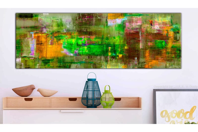 Bilde Green Land 135x45 - Artgeist sp. z o. o. - Innredning - Bilder & kunst - Lerretsbilder