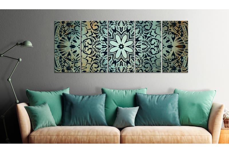 Bilde Green Mandala 225x90 - Artgeist sp. z o. o. - Innredning - Bilder & kunst - Lerretsbilder
