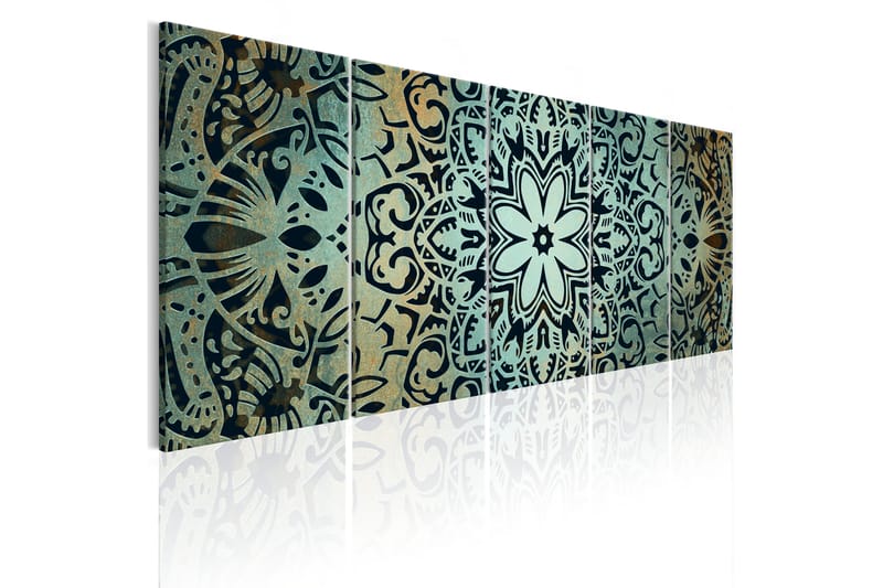Bilde Green Mandala 225x90 - Artgeist sp. z o. o. - Innredning - Bilder & kunst - Lerretsbilder
