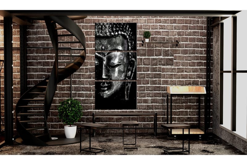 Bilde Grey Buddha 30x60 - Artgeist sp. z o. o. - Innredning - Bilder & kunst - Lerretsbilder