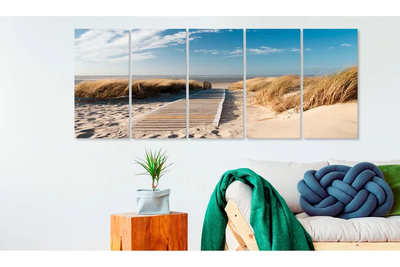 Bilde Holiday At Sea 200x80 - Artgeist sp. z o. o. - Innredning - Bilder & kunst - Lerretsbilder