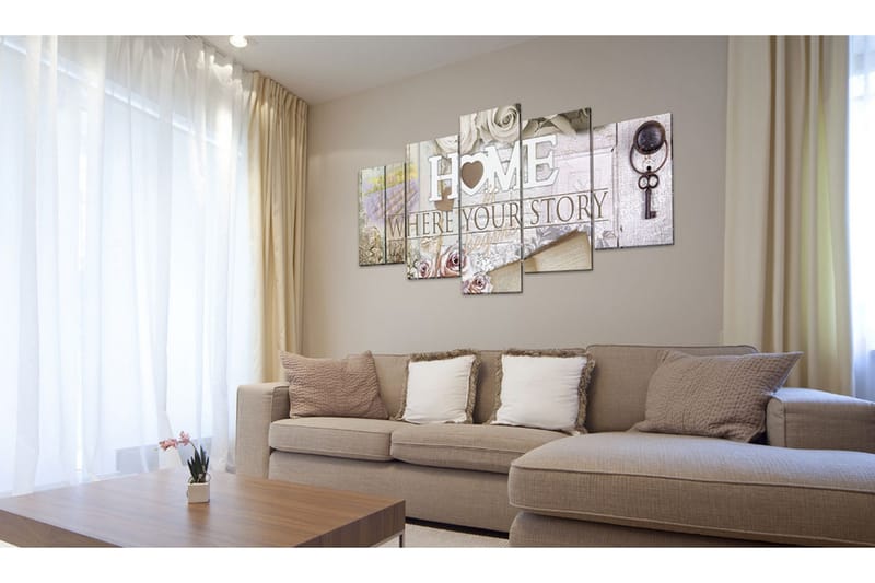 Bilde Home 100x50 - Artgeist sp. z o. o. - Innredning - Bilder & kunst - Lerretsbilder