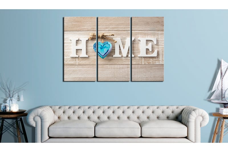 Bilde Home Blue Love 120x80 - Artgeist sp. z o. o. - Innredning - Bilder & kunst - Lerretsbilder