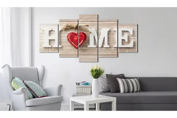 Bilde Home House Of Love 100x50 - Artgeist sp. z o. o. - Innredning - Bilder & kunst - Lerretsbilder