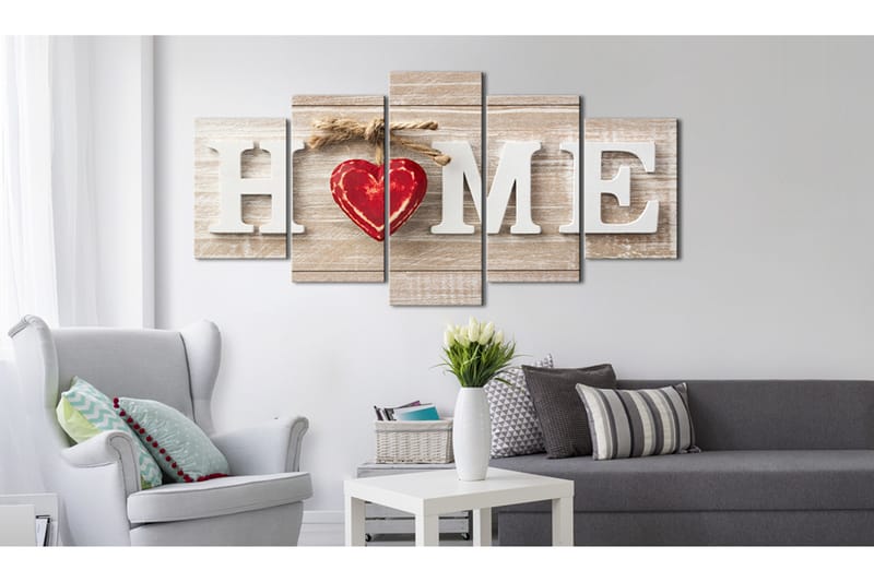 Bilde Home House Of Love 100x50 - Artgeist sp. z o. o. - Lerretsbilder