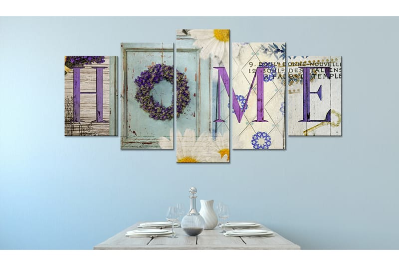Bilde Home In Pastels 100x50 - Artgeist sp. z o. o. - Innredning - Bilder & kunst - Lerretsbilder