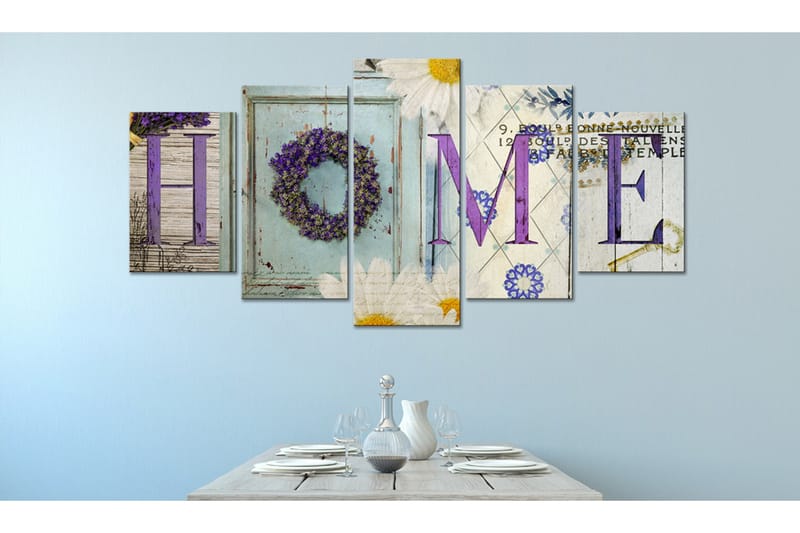 Bilde Home In Pastels 100x50 - Artgeist sp. z o. o. - Innredning - Bilder & kunst - Lerretsbilder