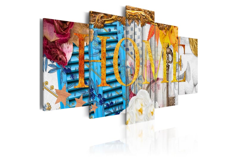 Bilde Home Vintage 100x50 - Artgeist sp. z o. o. - Innredning - Bilder & kunst - Lerretsbilder