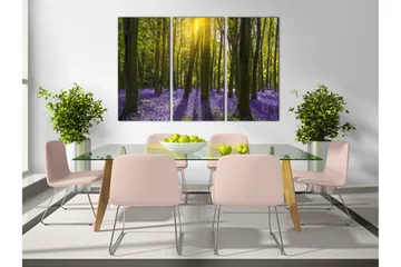 Bilde Hyacinth Field 3 Parts 90x60 - Artgeist sp. z o. o. - Innredning - Bilder & kunst - Lerretsbilder