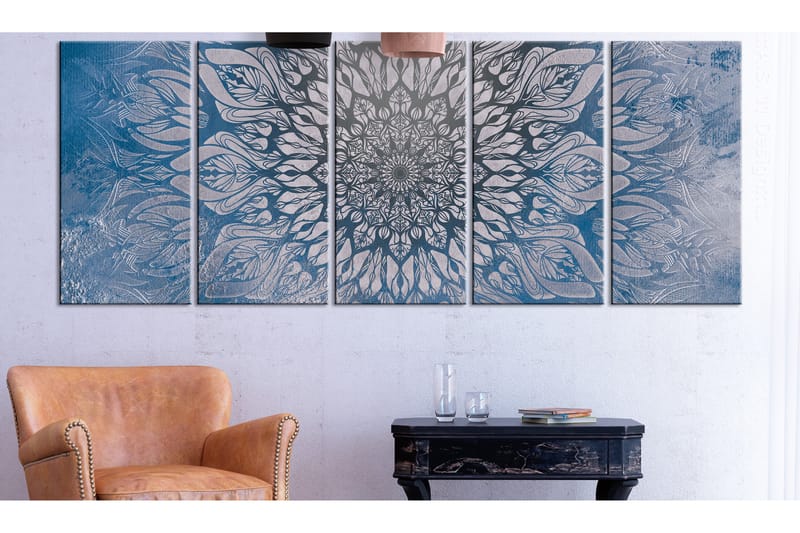 Bilde Hypnosis 5 Parts Blue Narrow 200x80 - Artgeist sp. z o. o. - Innredning - Bilder & kunst - Lerretsbilder