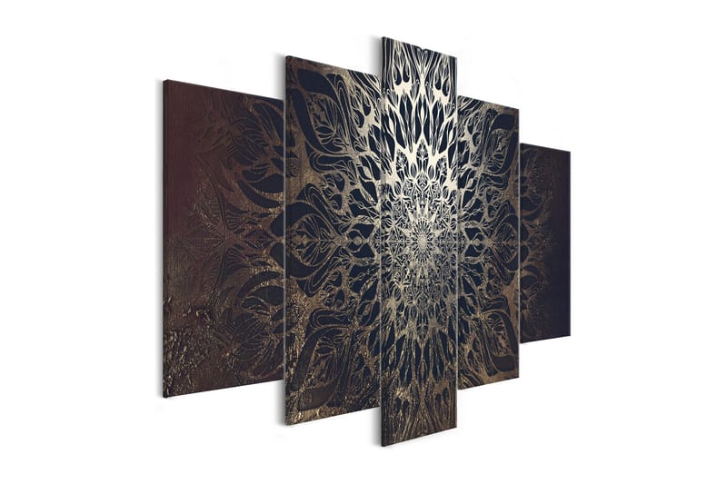 Bilde Hypnosis 5 Parts Brown Wide 200x100 - Artgeist sp. z o. o. - Innredning - Bilder & kunst - Lerretsbilder