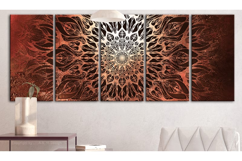 Bilde Hypnosis 5 Parts Orange Narrow 225x90 - Artgeist sp. z o. o. - Innredning - Bilder & kunst - Lerretsbilder