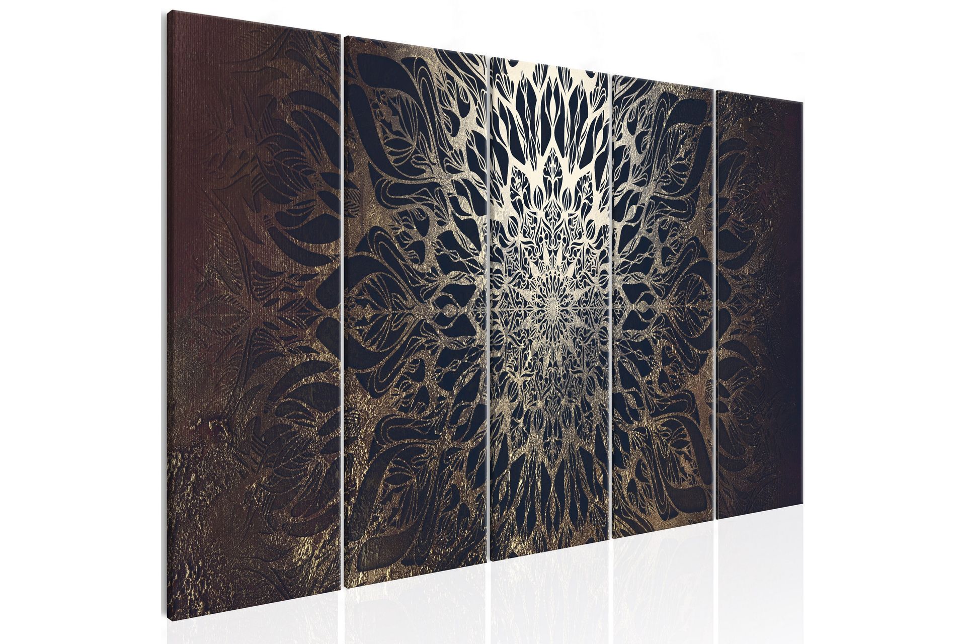 Bilde Hypnosis 5 Parts Brown Narrow 225x90 - Artgeist sp. z o. o. - Innredning - Bilder & kunst - Lerretsbilder