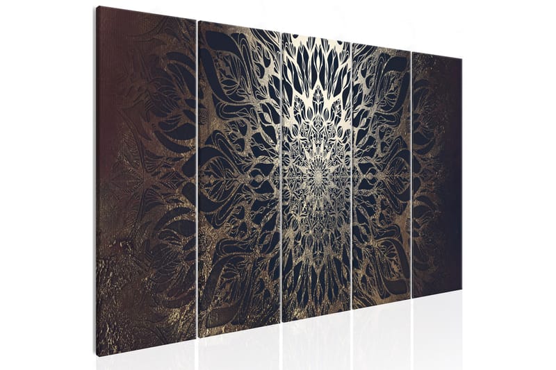 Bilde Hypnosis 5 Parts Brown Narrow 225x90 - Artgeist sp. z o. o. - Innredning - Bilder & kunst - Lerretsbilder
