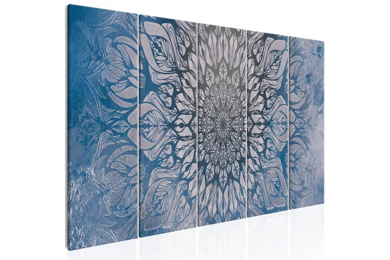 Bilde Hypnosis 5 Parts Blue Narrow 200x80 - Artgeist sp. z o. o. - Innredning - Bilder & kunst - Lerretsbilder