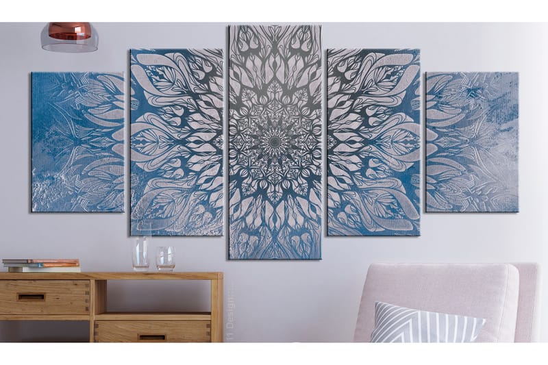 Bilde Hypnosis 5 Parts Blue Wide 200x100 - Artgeist sp. z o. o. - Innredning - Bilder & kunst - Lerretsbilder